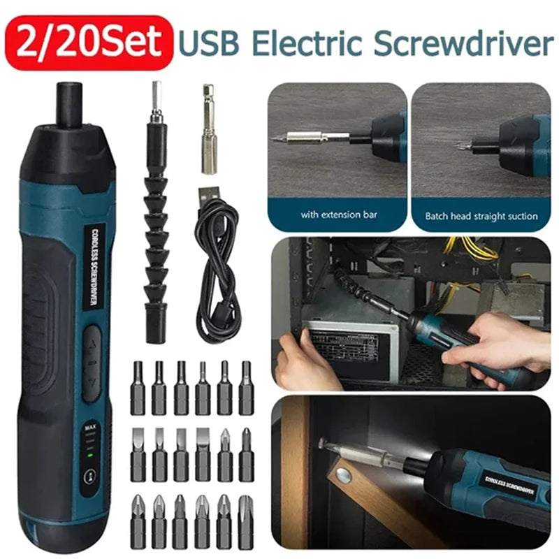 Cordless Electric Screwdriver Set