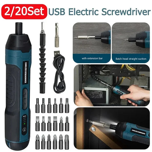 Cordless Electric Screwdriver Set