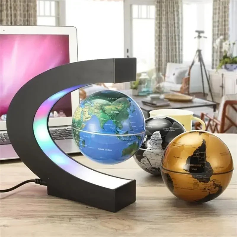 Floating LED World Globe